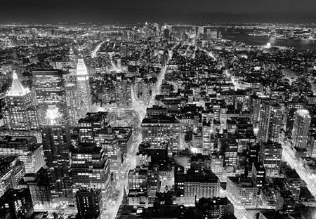 Wall Mural photo Wallpaper BLACK & WHITE CITYSCAPE 3.66 x 2.54m New