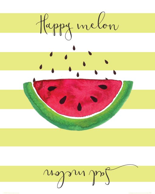 Happy melon sad melon - plakat 40x50 cm