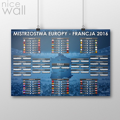 Oficjalne plakaty reprezentacji i tabele euro 2016
