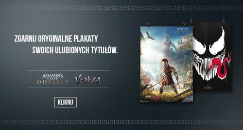 Plakaty Venoma i Assassin's Creed Odyssey na eplakaty.pl