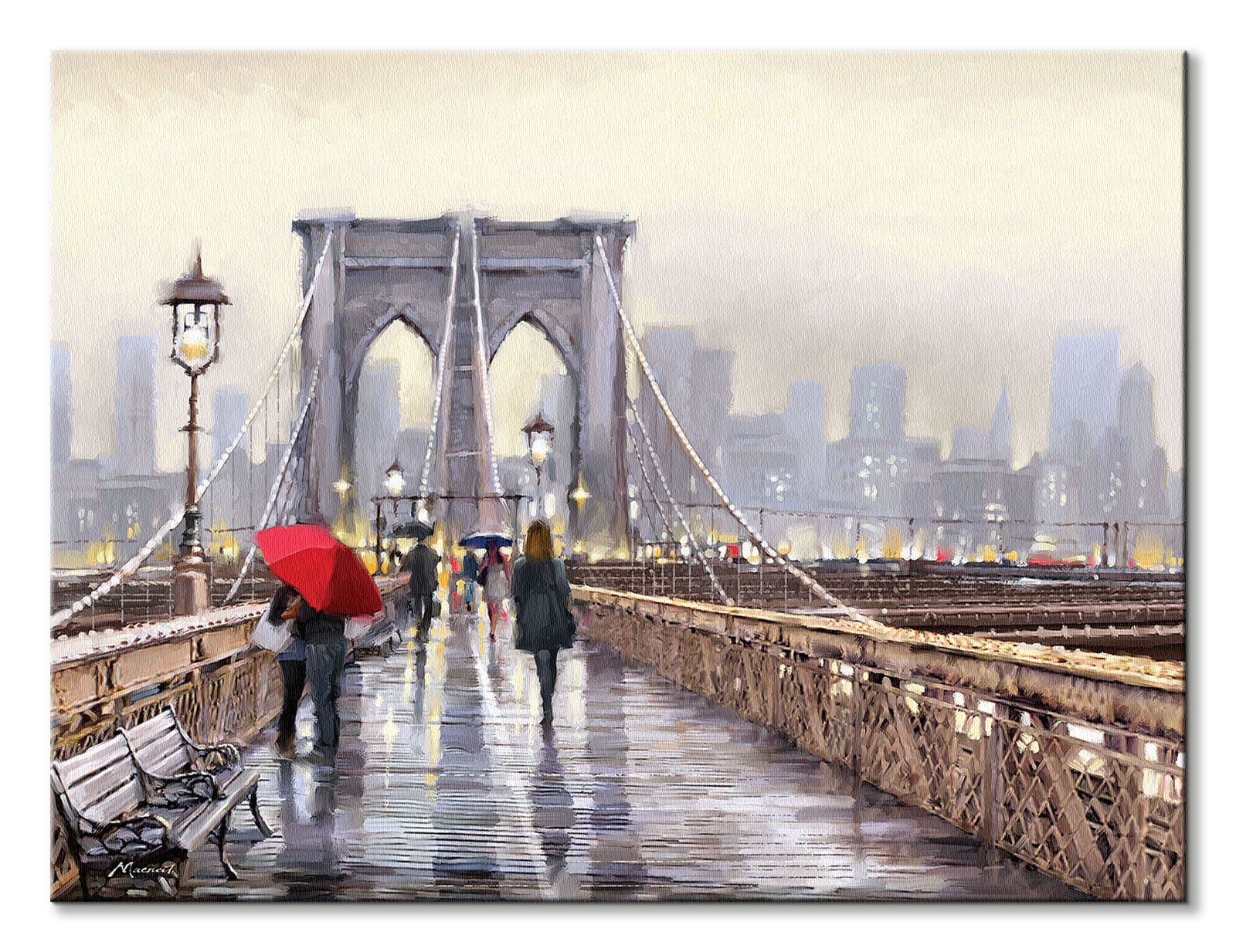 Картина мост. Ричард Макнейл «Бруклинский мост». Ричард Макнейл Нью Йорк. Ричард Макнейл художник. Ричарда Макнейла картины Париж.