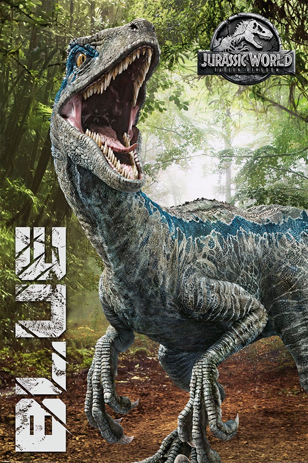 Plakat Z Filmu Jurassic World Fallen Kingdom Blue Dinozaur Nice Wall