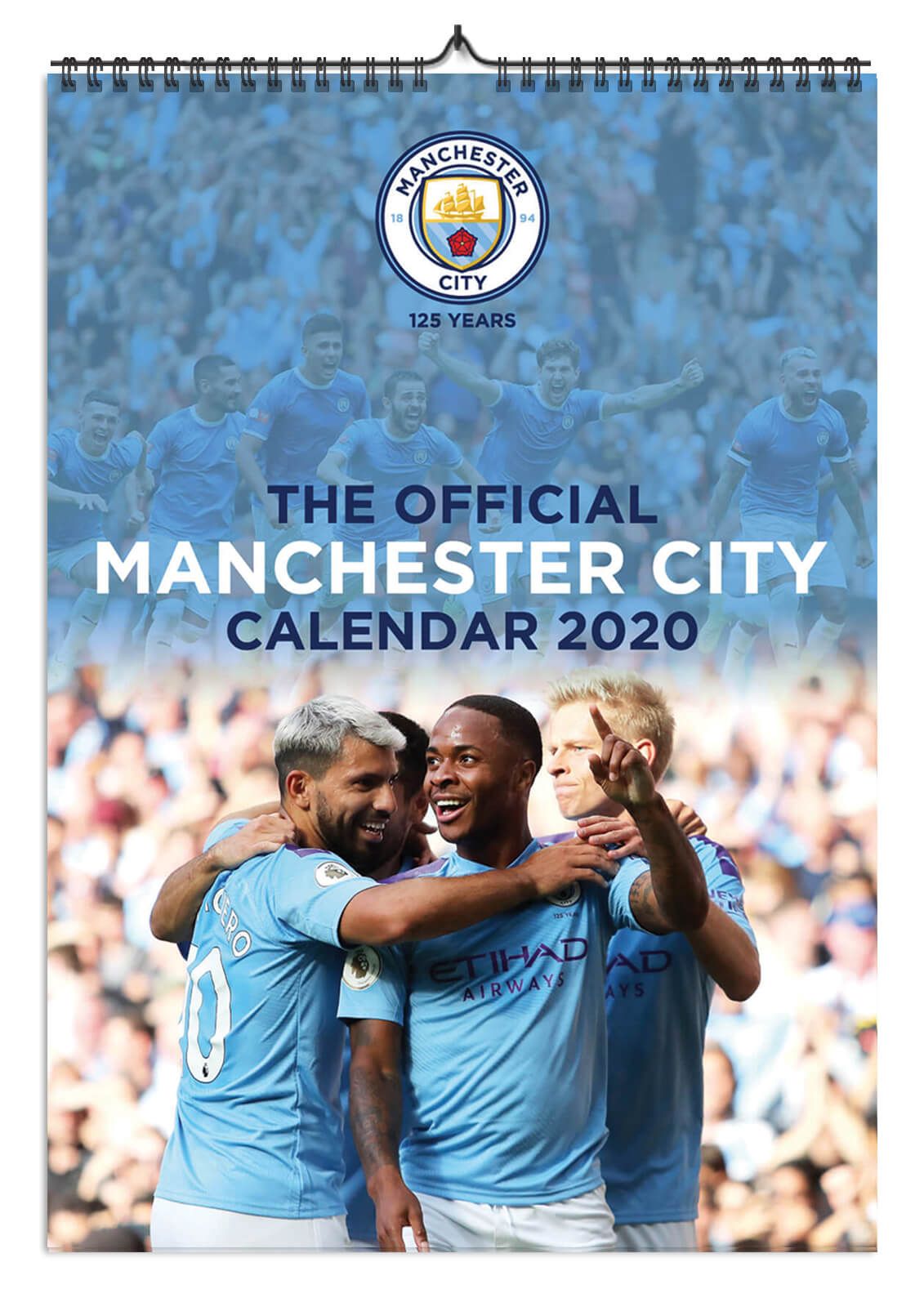Manchester City FC kalendarz ścienny na 2020 rok z drużyną sklep Nice