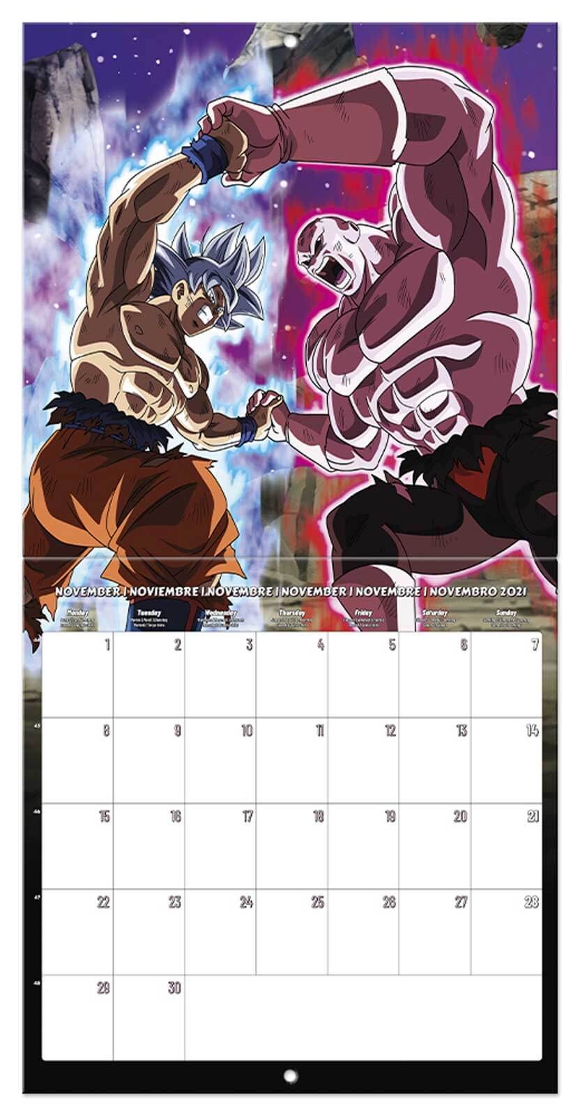 Kalendarz ścienny na 2021 rok z Dragon Ball | sklep Nice Wall