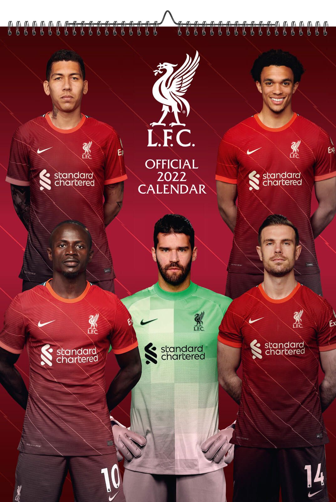 Liverpool FC oryginalny kalendarz A3 na ścianę 2022 sklep Nice Wall