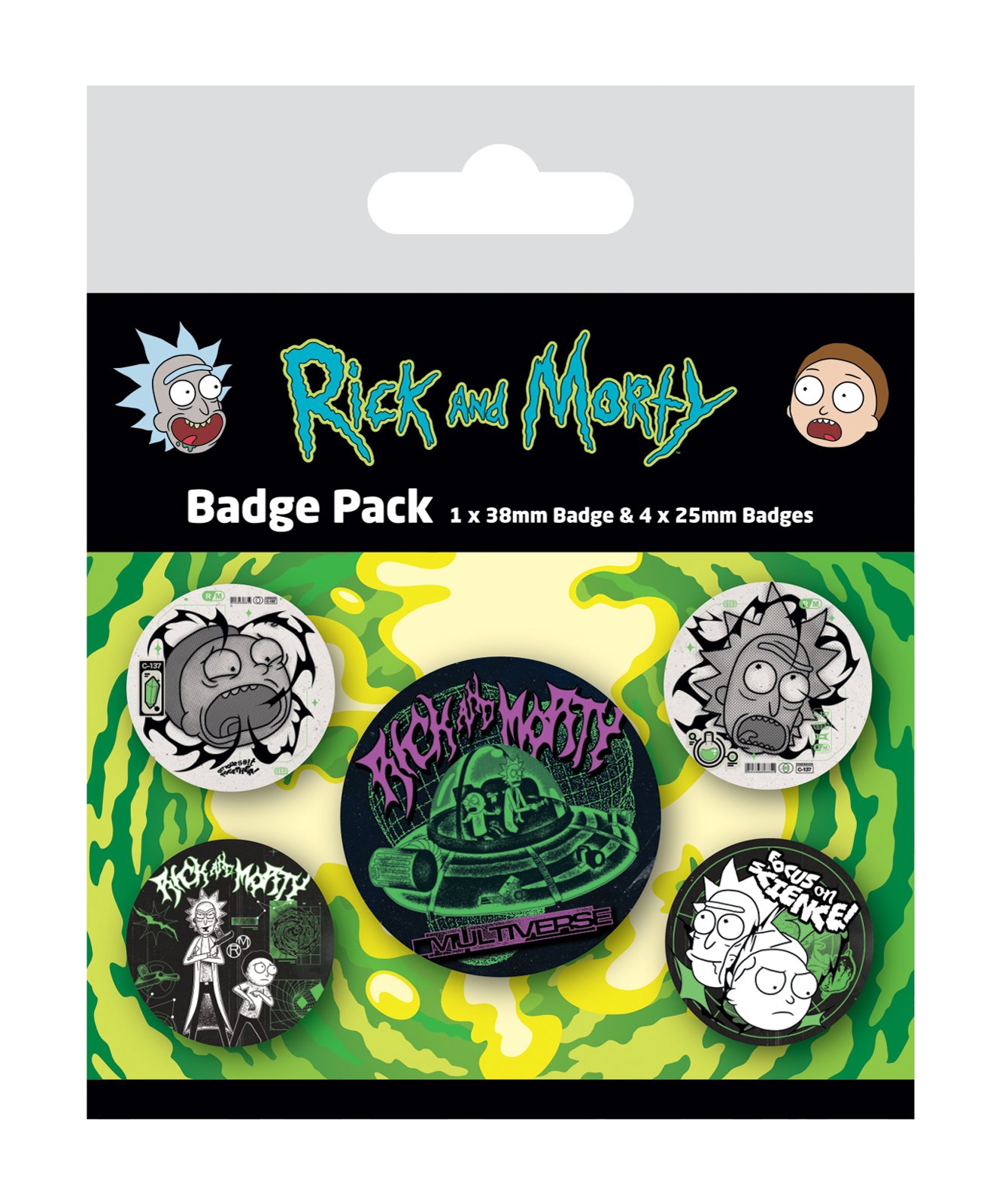 Zestaw przypinek - Rick and Morty Rave Rickrival — zdjęcie 2