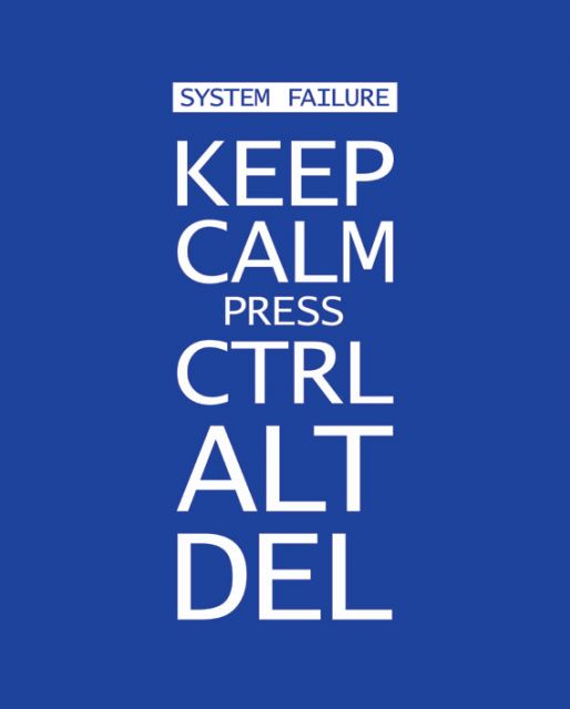 Plakat humorystyczny Keep Calm Press Ctrl Alt Del