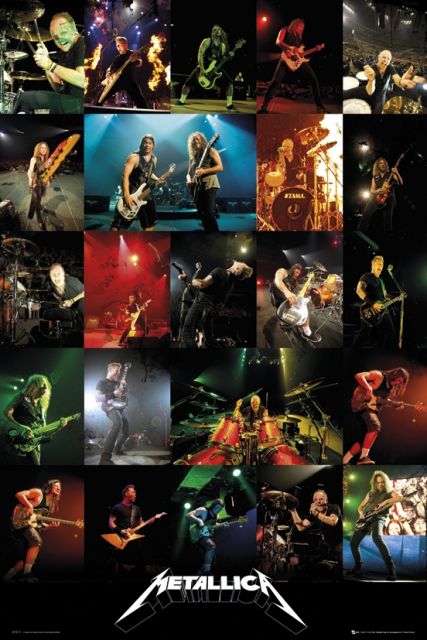 Metallica Live 2012 - plakat z zespołem