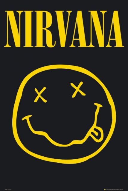 plakat Nirvana smile z żółtym emotikonem