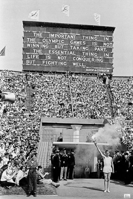 plakat z ceremonii otwarcie igrzysk olimpijskich w londynie z 1948 roku
