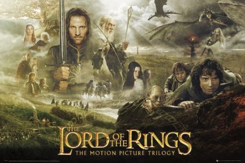 plakat z filmu władca pierścieni frodo i aragorn