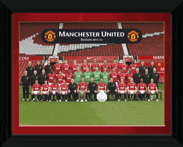 Manchester United Team Photo 11/12 - obraz w ramie