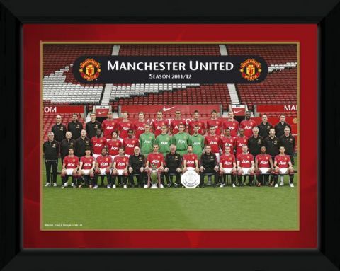 Manchester United Team Photo 11/12 - obraz w ramie
