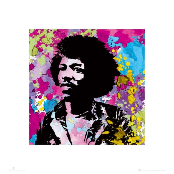 Kolorowa reprodukcja z Jimim Hendrixem
