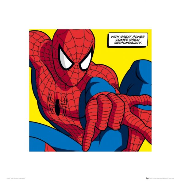 Reprodukcja ścienna z Spider-Manem