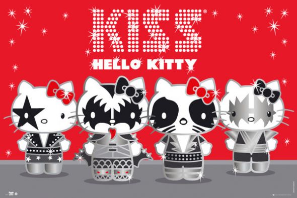 plakat dla dzieci Hello Kitty Kiss Band