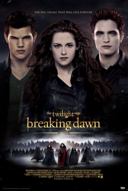 Plakat z bohaterami z filmu Zmierzch Twilight - Breaking Dawn Part 2