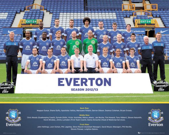 Everton Team Photo 2012/13 - plakat 50x40 cm