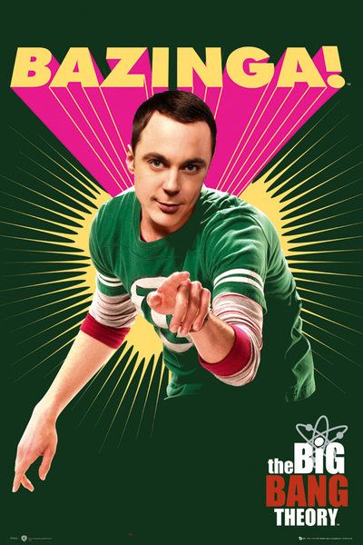 Plakat z Sheldonem z serialu The Big Bang Theory