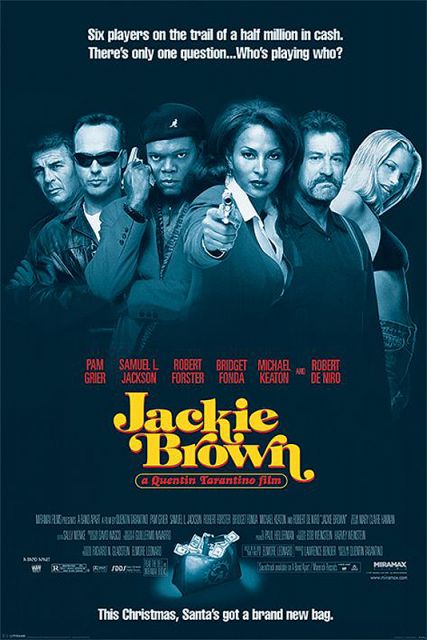 plakat kinowy Jackie Brown z Robertem De Niro, Michaelem Keaton-2m, Bridget Fondą