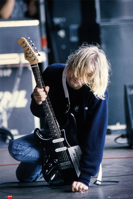 Kurt Cobain (gitara) - plakat dla fana