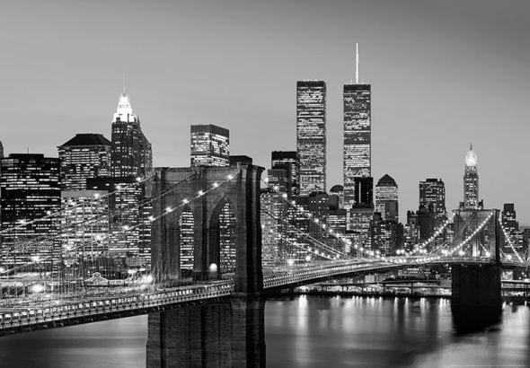 New York (Brooklyn Bridge) - fototapeta na ścianę