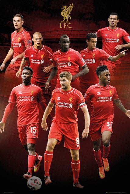Liverpool Zawodnicy 14/15 - plakat dla fanów klubu
