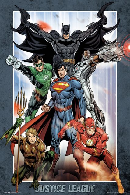 DC Comics Liga Sprawiedliwych Bohaterowie - plakat 61x91,5 cm