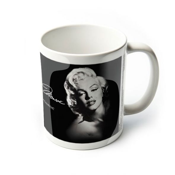 kubek z uchem z Marilyn Monroe i autografem