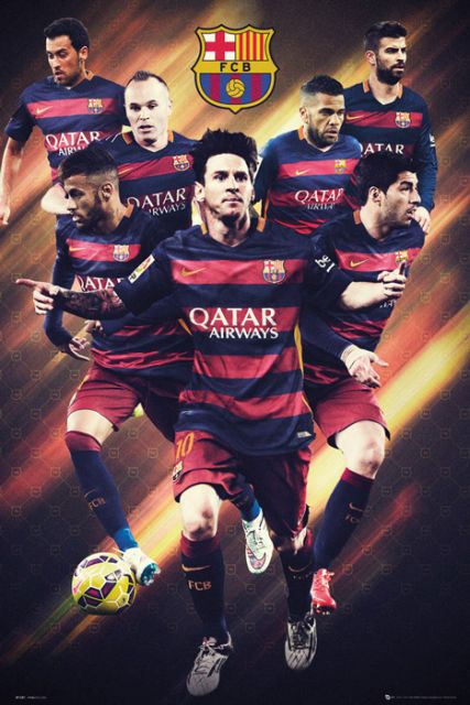 FC Barcelona Zawodnicy 15/16 - plakat