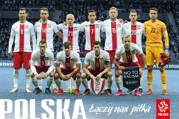 Plakat z reprezentacją polski na euro 2016