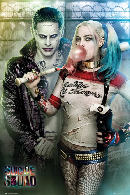 Plakat z filmu Suicide Squad Joker i Harley Quinn