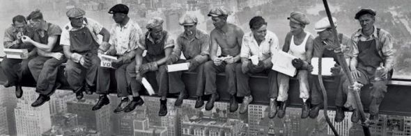 New York (robotnicy na belce) - plakat na ścianę
