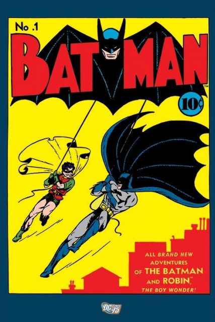 plakat przedstawiający okładkę komiksu z Batmanem