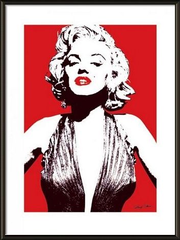 Marilyn Monroe red - obraz w ramie