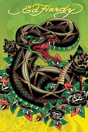 Plakat z wężem autorstwa Ed'a Hardy'ego
