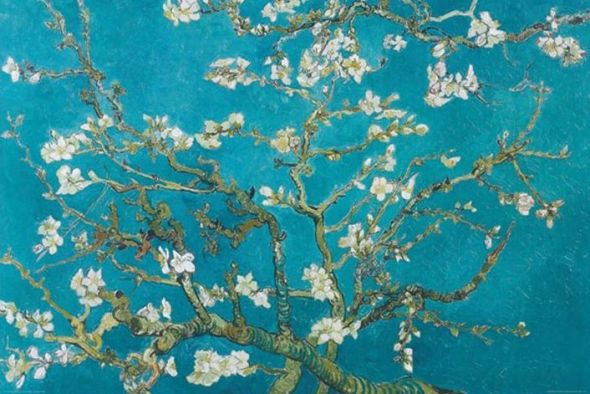 Plakat przedstawiający gałąź drzewa migdałowego malarstwa Vincenta Van Gogha