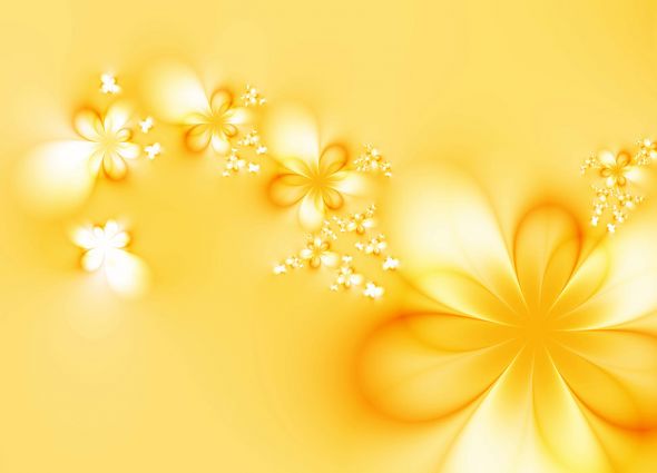 fototapeta z żółtymi kwiatami
