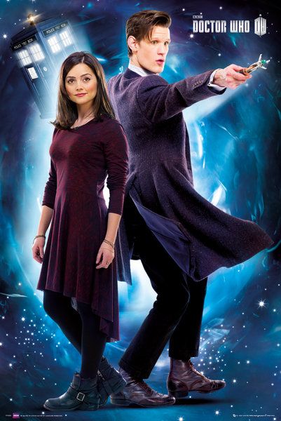 plakat z Doctor Who i Clara