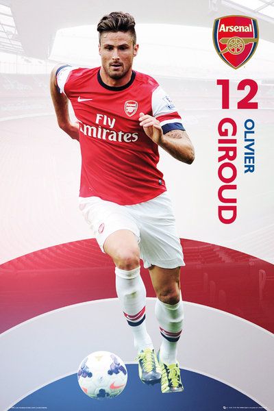 Plakat o wymiarach 61x91,5 cm z francuskim piłkarzem Arsenalu Oliwierem Giroudem