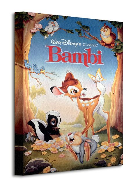 Obraz na płótnie przedstawia okładkę Bambi