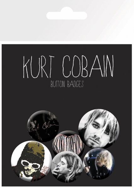 Kurt Cobain - zestaw 6 przypinek