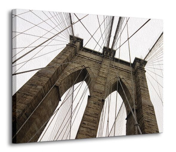 canvas z filarem Brooklyn Bridge