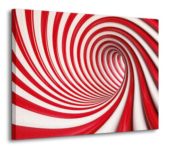 canvas z czerwonym tunelem