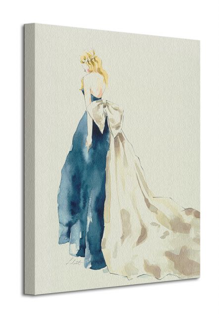 blądynka, niebieska suknia, kobieta nisbet - obraz na płótnie