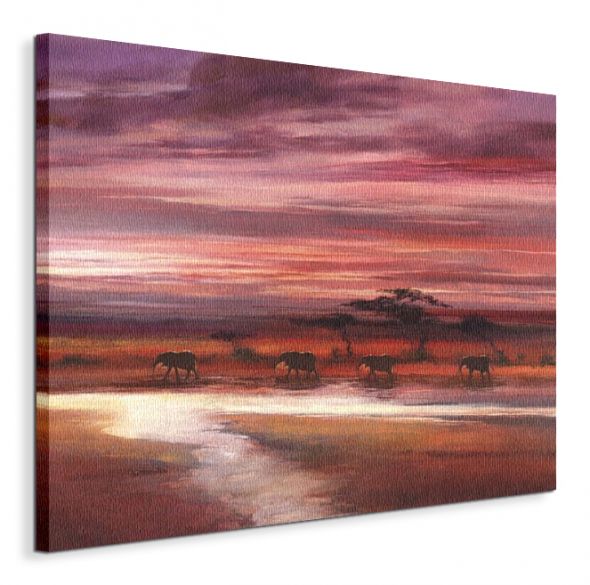 Four Elephants - Obraz na płótnie 60x80 cm