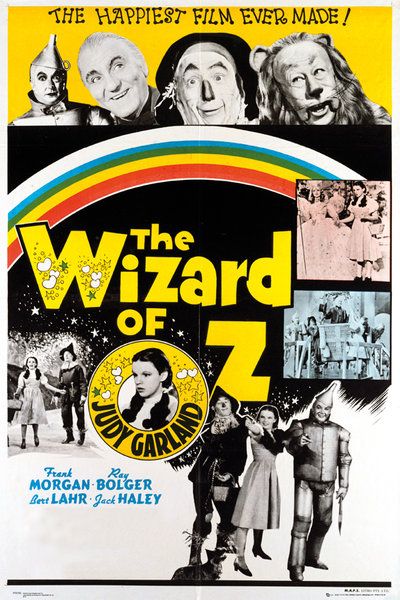 plakat z filmu the wizard of oz z Judy garland