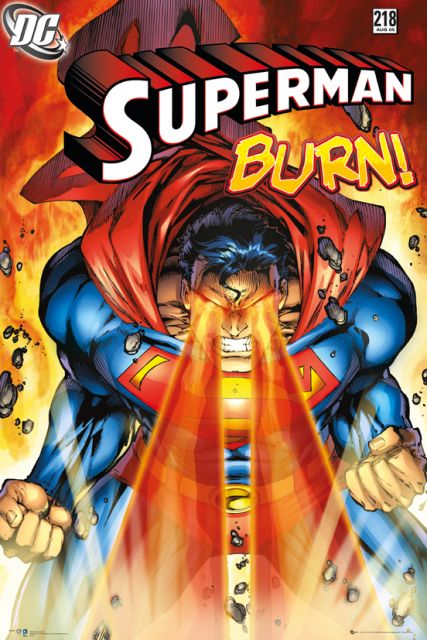 plakaty z komiksu Superman Burn