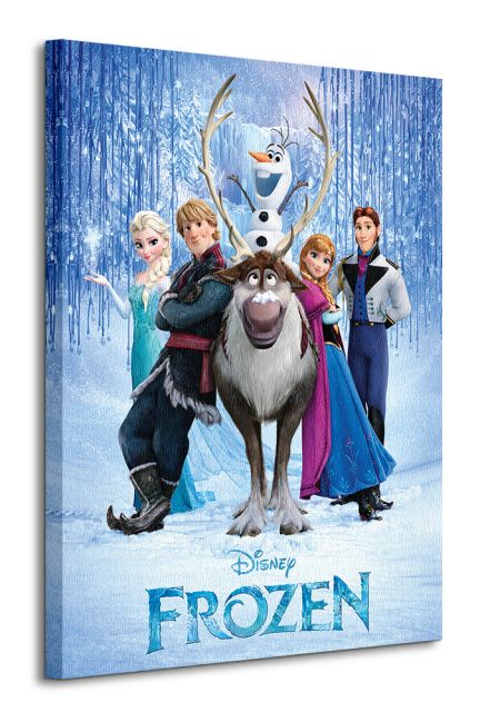 Obraz na płótnie przedstawia wszystkich bohaterów filmu Frozen