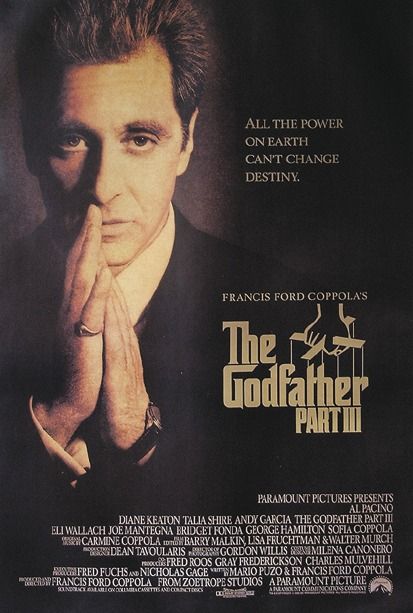 plakat ''all the power on earth can't change destiny'' z filmu the godfather part III z al-em pacino